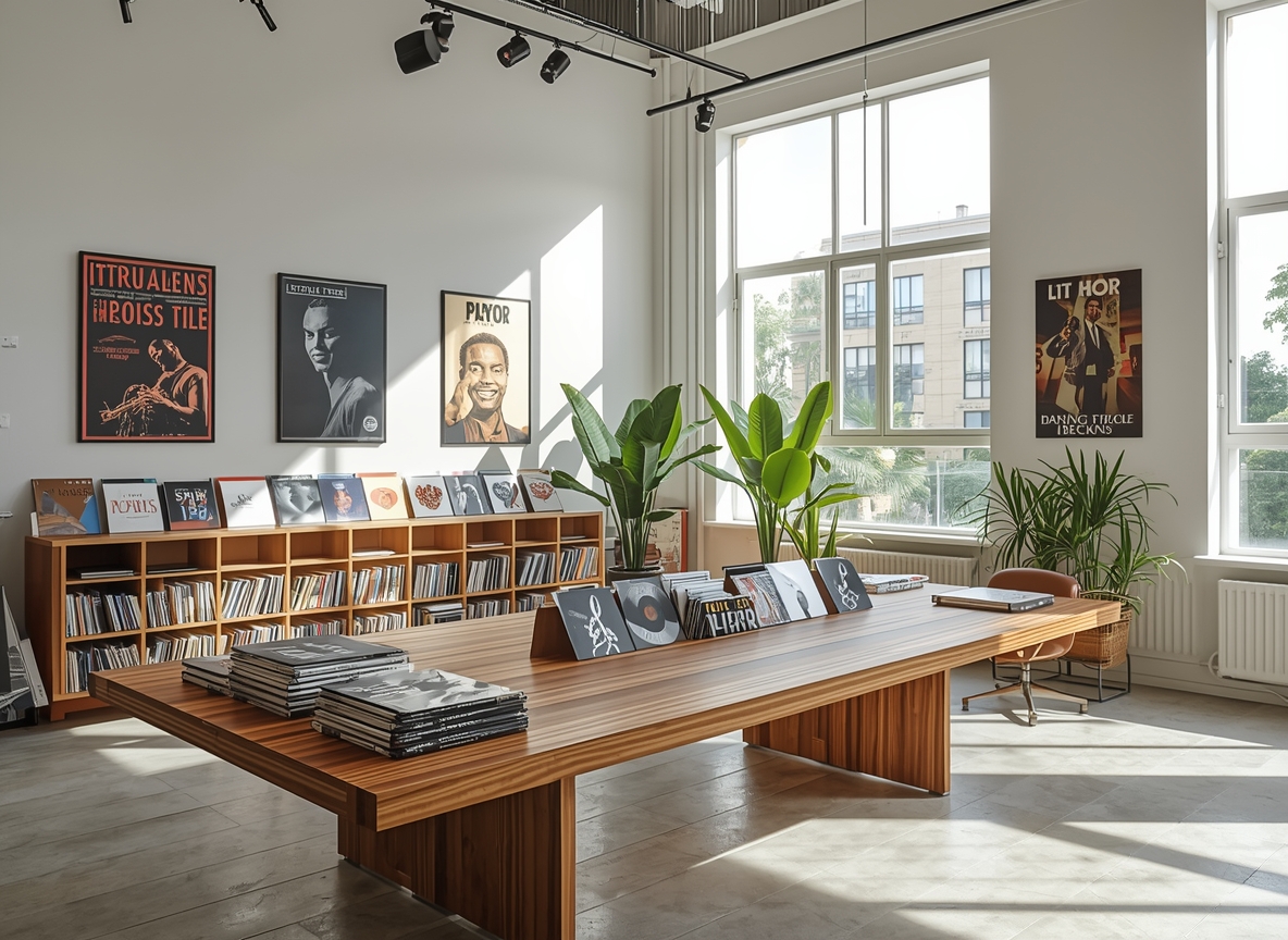 Chimvlexgrex studio interior with album samples